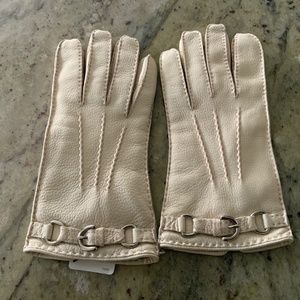 COPY - COACH leather and cashmere lined gloves-NWT
